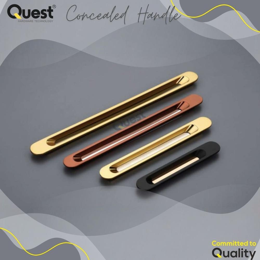 224mm Sliding Wardrobe Handle Brushed Finish