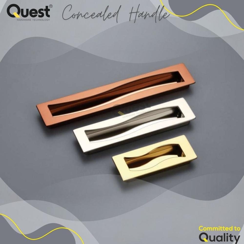 96mm Concealed Handle Satin Finish for wardrobe