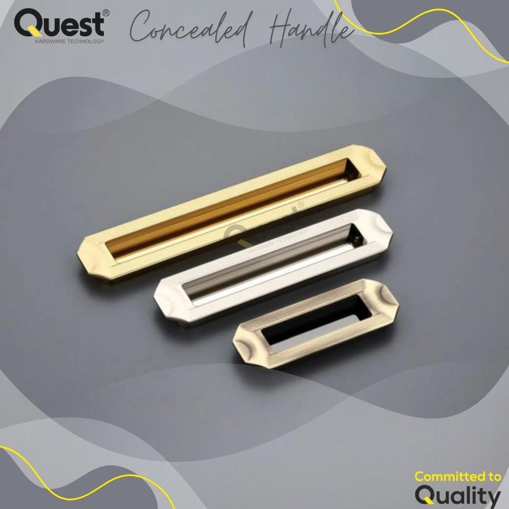 96mm Concealed Handle Satin Finish for wardrobe