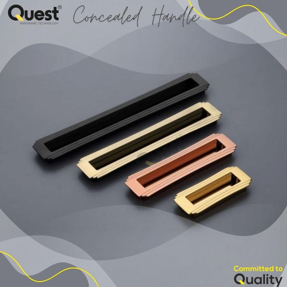 Sliding Wardrobe Concealed Handles Rosegold