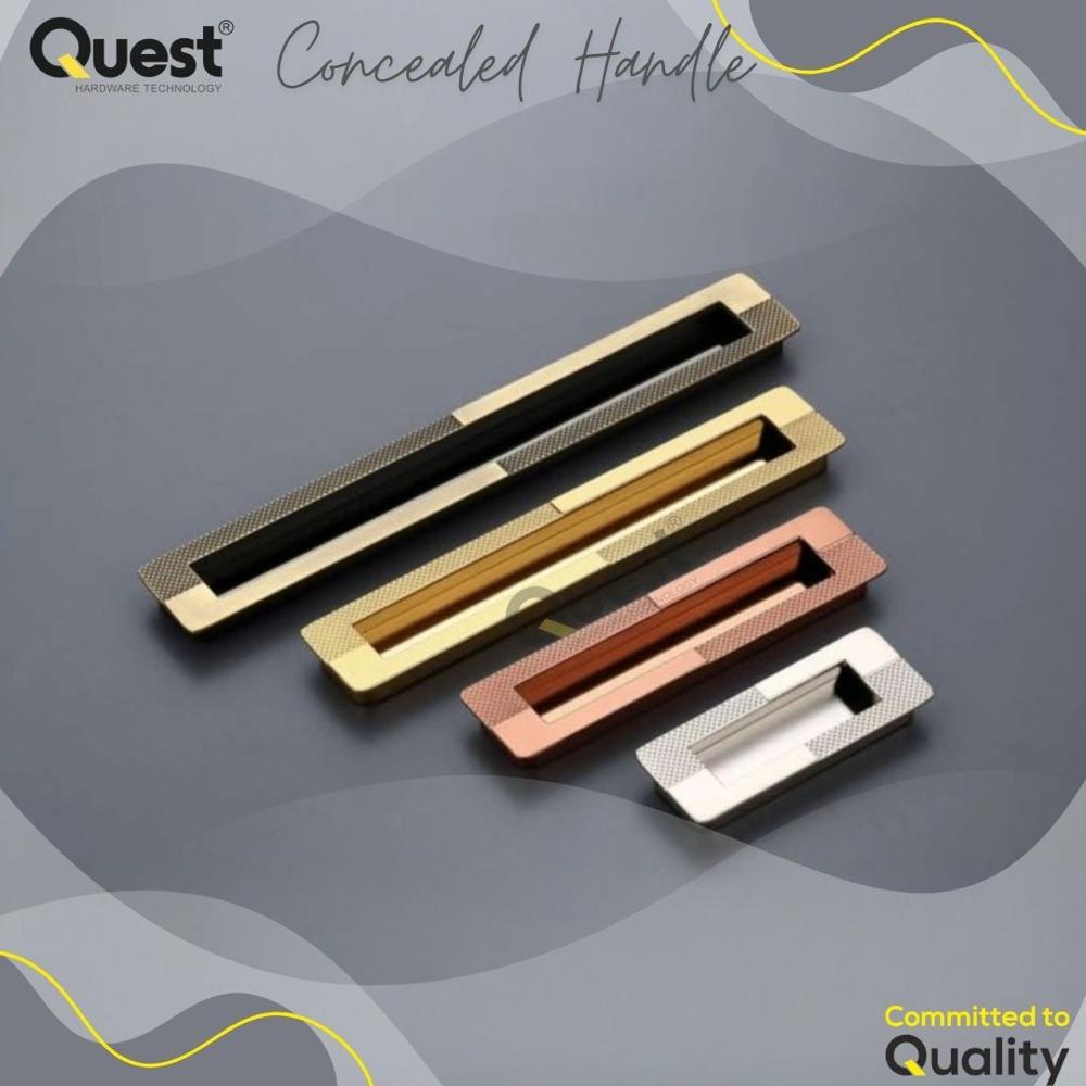 Sliding Wardrobe Concealed Handles Rosegold