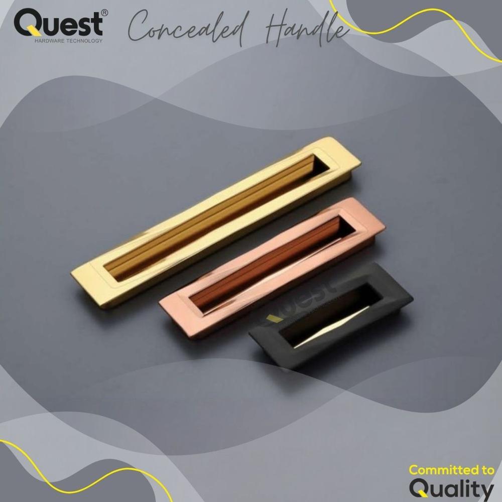 Sliding Wardrobe Concealed Handles Rosegold