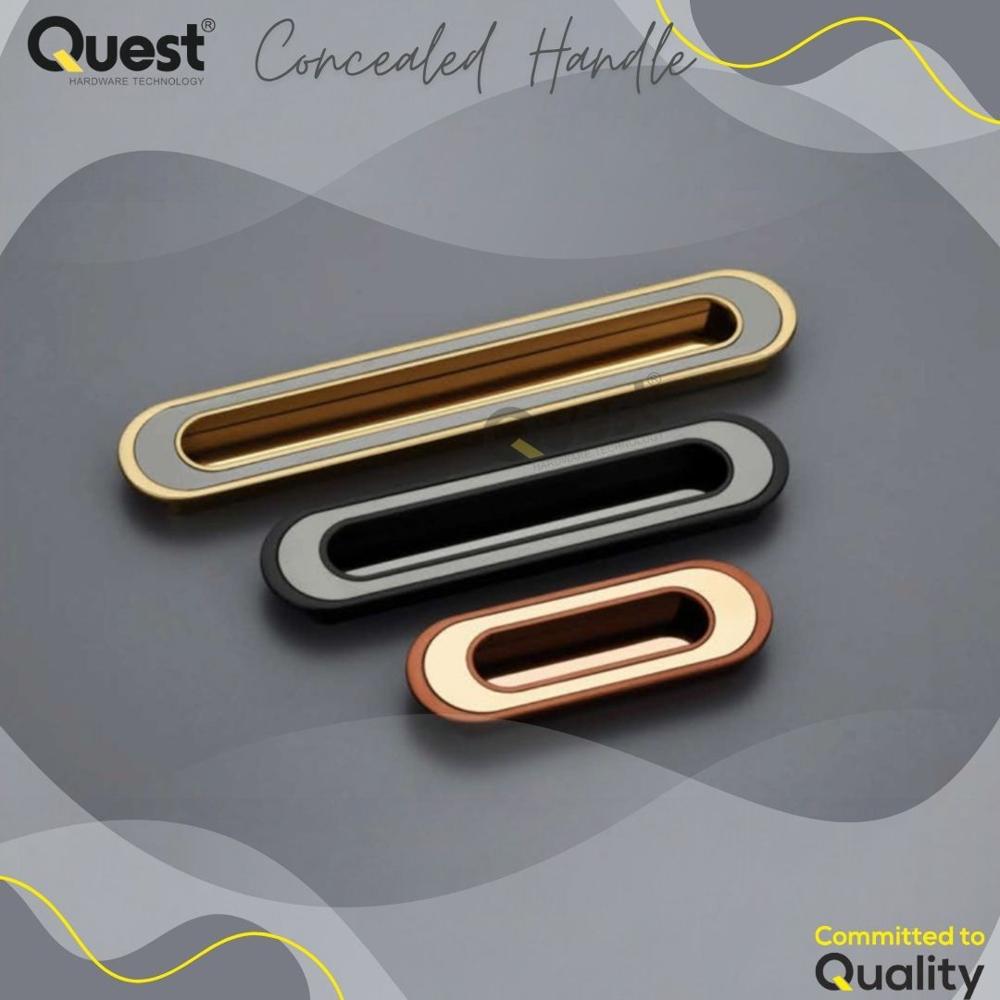 Sliding Handle Black Matte for Drawer