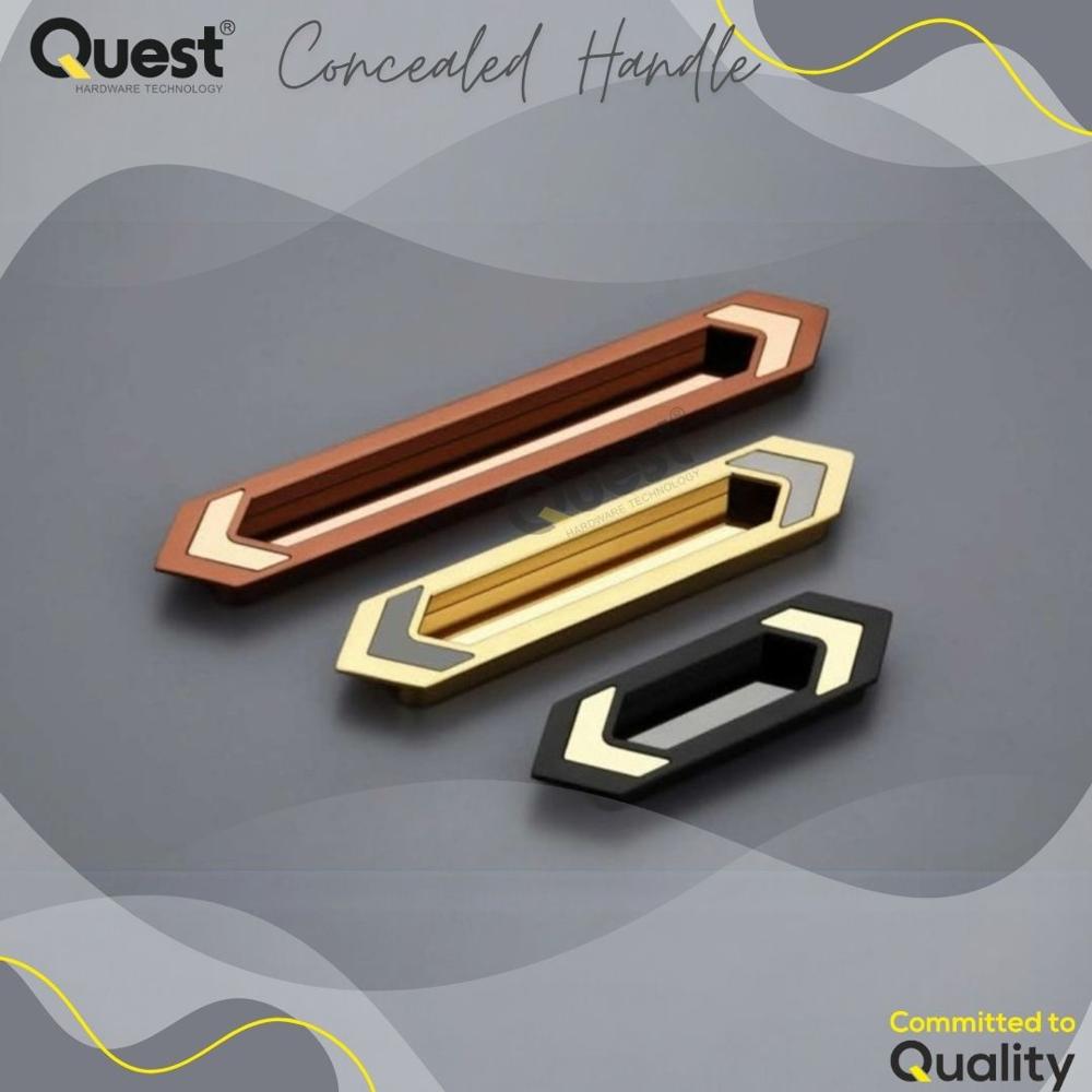 Sliding Handle Black Matte for Drawer