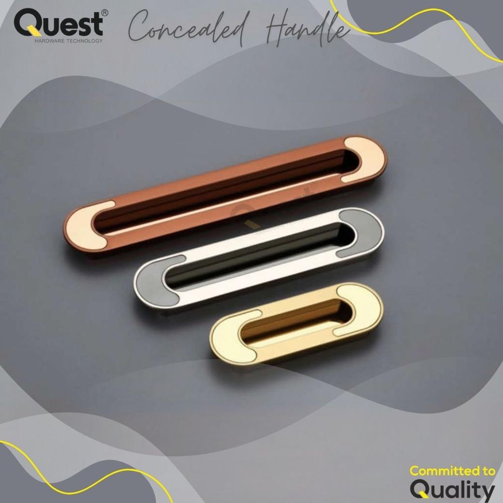 96mm Concealed Handle Matt Black for Drawer