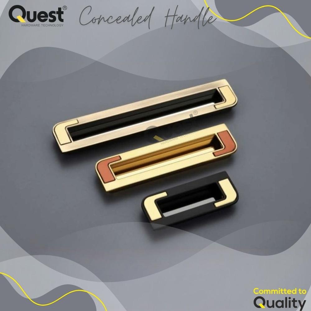 96mm Concealed Handle Matt Black for Drawer