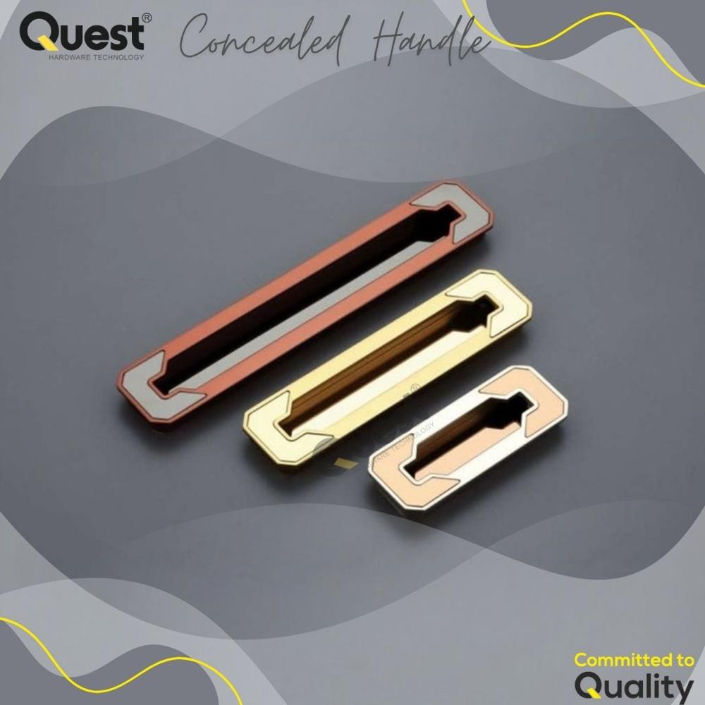 96mm Concealed Handle Matt Black for Drawer