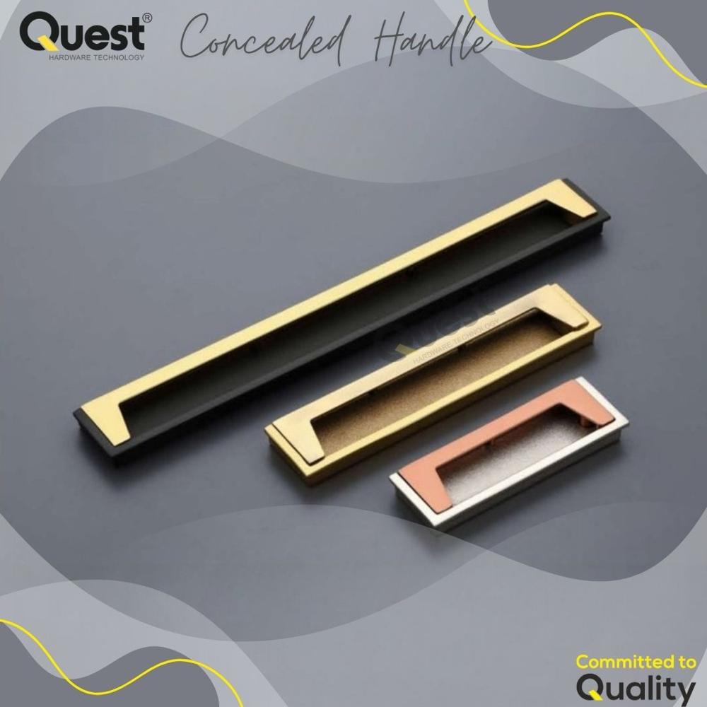 Brushed Nickel Concealed Handles