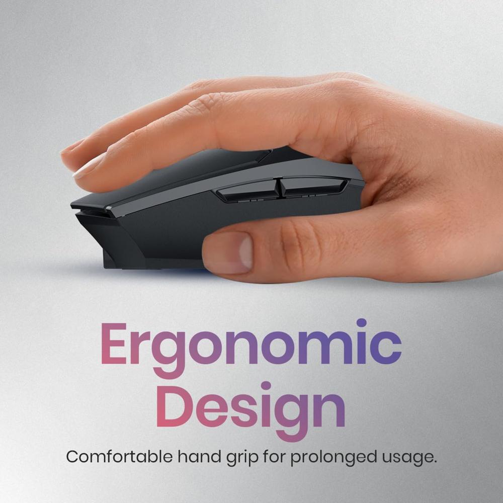 Portronics Toad 36 Wireless Mouse, 2.4GHz, Rechargeable, 6