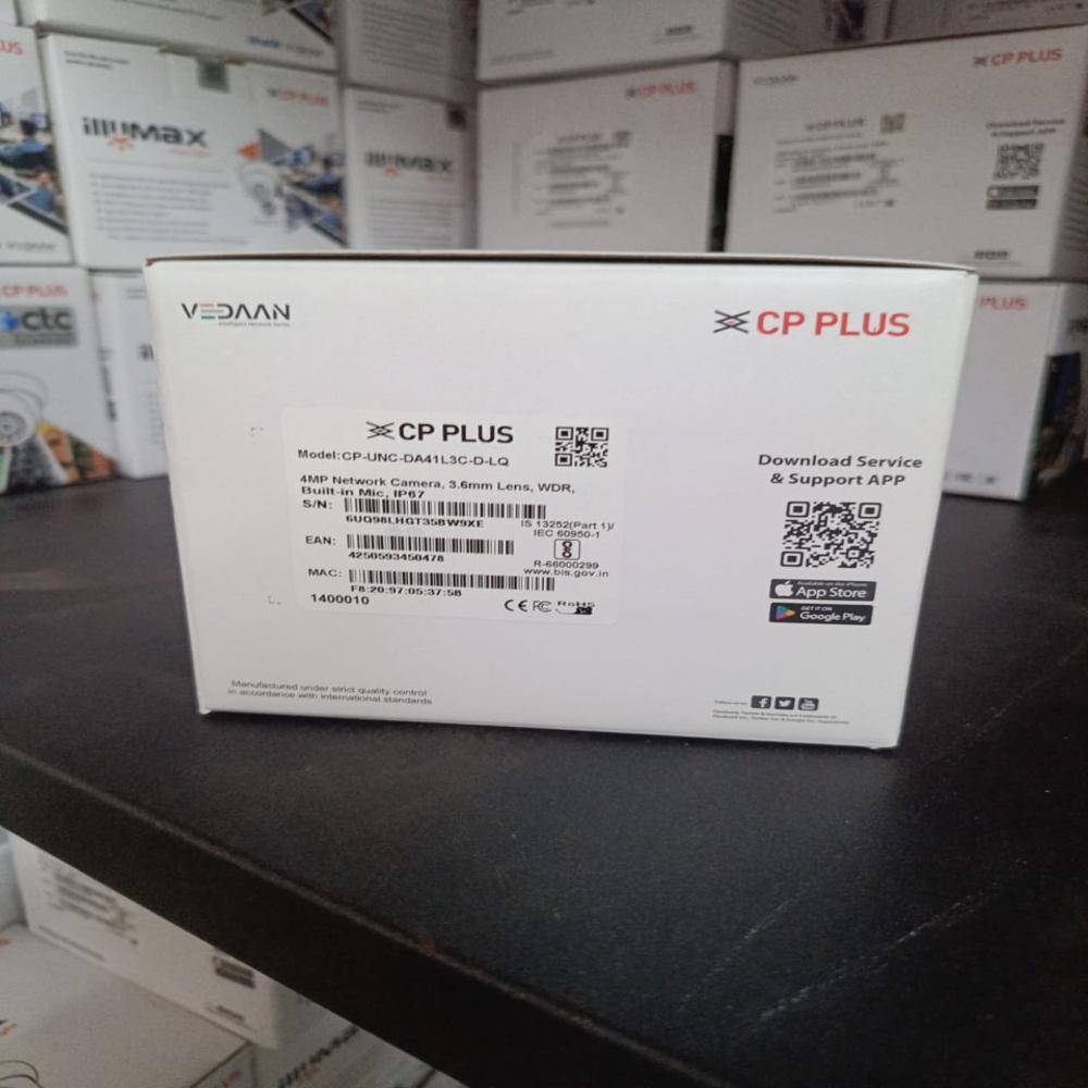 CP PLUS IP 4MP DOME CAMERA(CP-UNC-DA41L3C-D-LQQ)