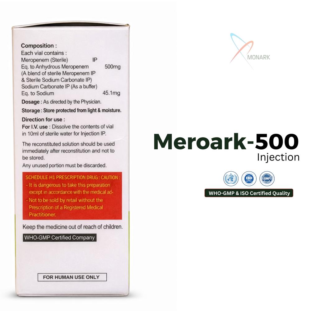 Meropenem-500mg Injection - Brand Name: Meroark-500