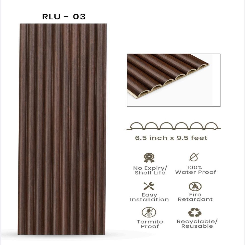 Half Round Mould Wpc Louver - Advantage: Modern & Premium Look   Enhances Interiors With A Stylish 3d Design    Durable & Long-lasting   Strong Material With High Lifespan    Water-resistant   Suitable For Moisture-prone Areas    Termite-proof   No Damage From Insects    Low Maintenance   Easy To Clean
