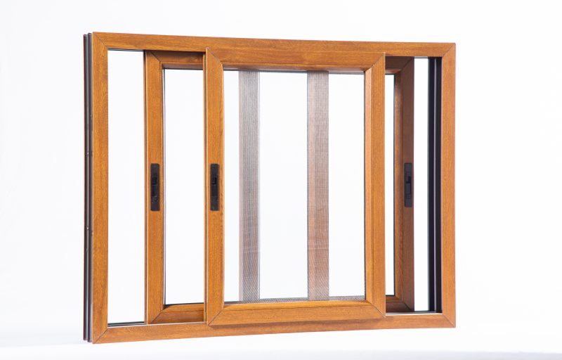 Golden Oak Sliding Window