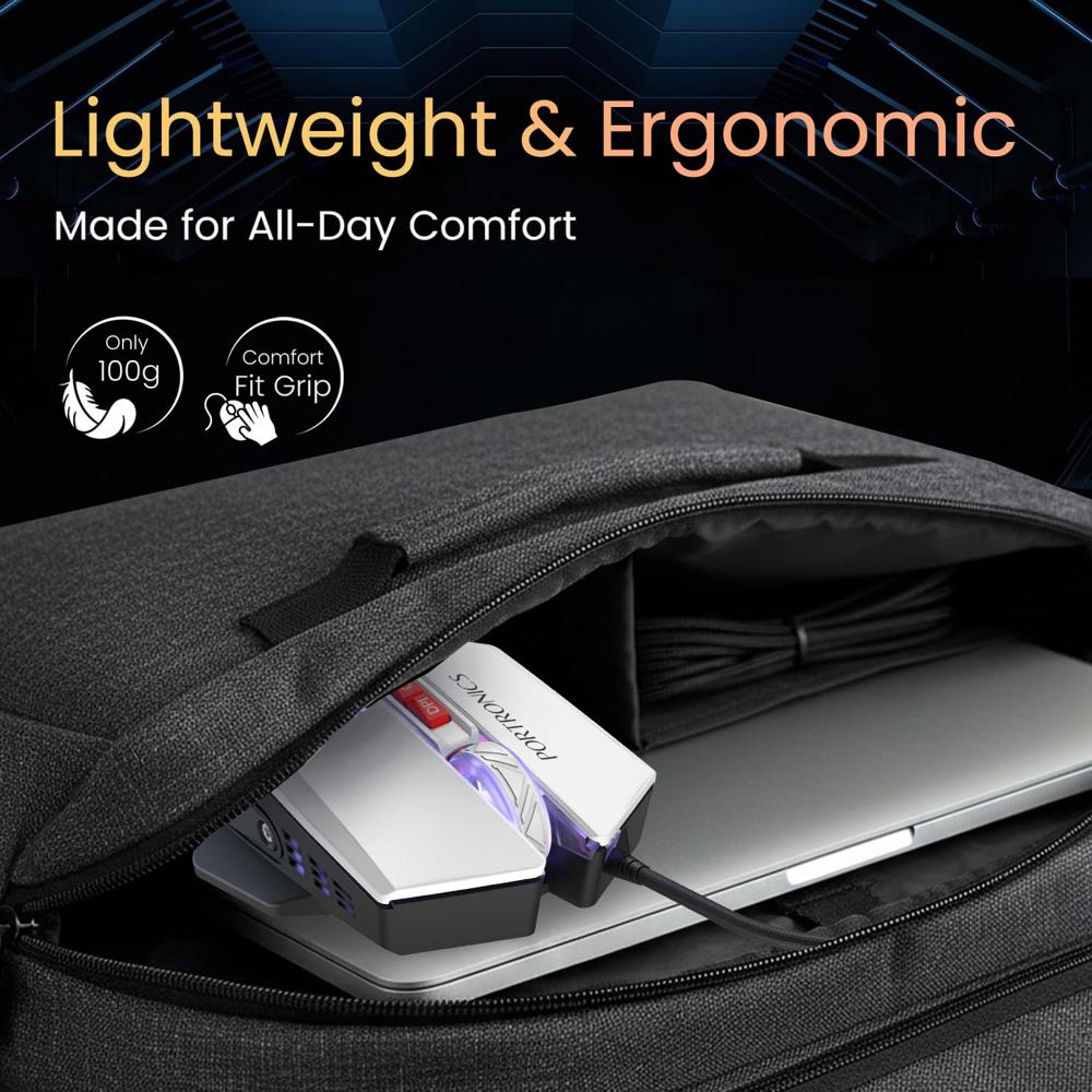 Portronics Vader X USB Wired Programmable Gaming Mouse, Upto