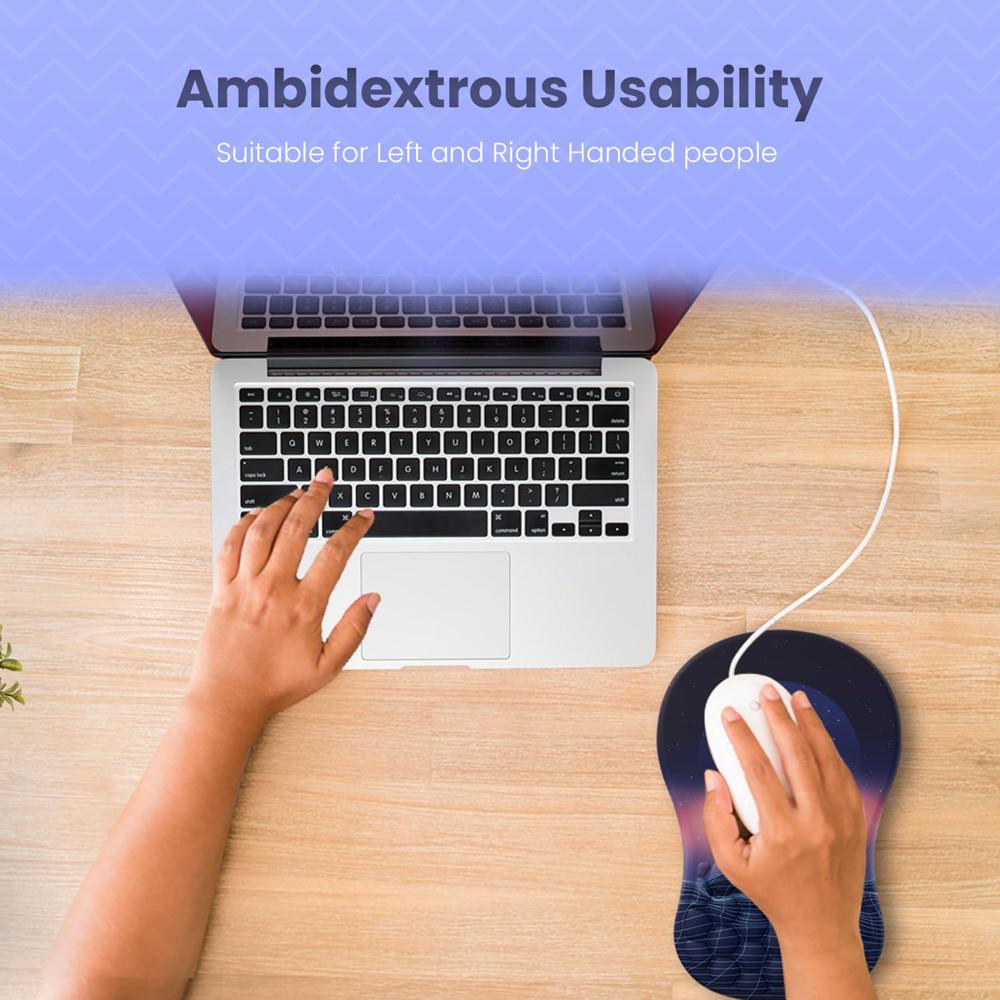 Portronics Comfipad Wrist Rest Mouse Pad with Soft Foam