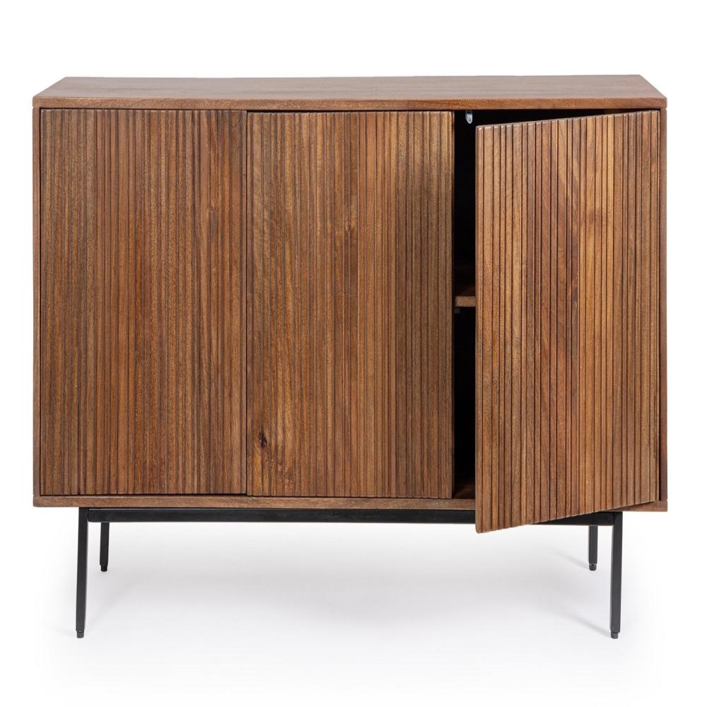 Brown Wooden Sideboard - Finish: Natural Honey Finish