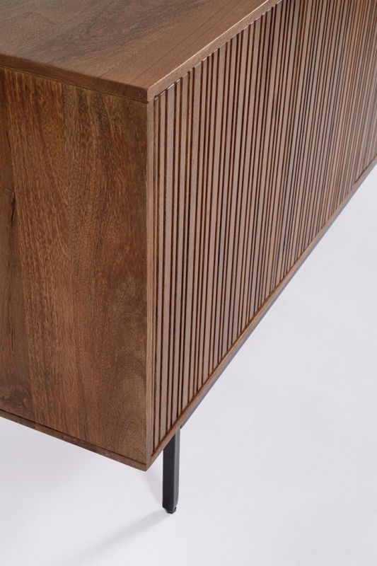 Brown Wooden Sideboard - Finish: Natural Honey Finish