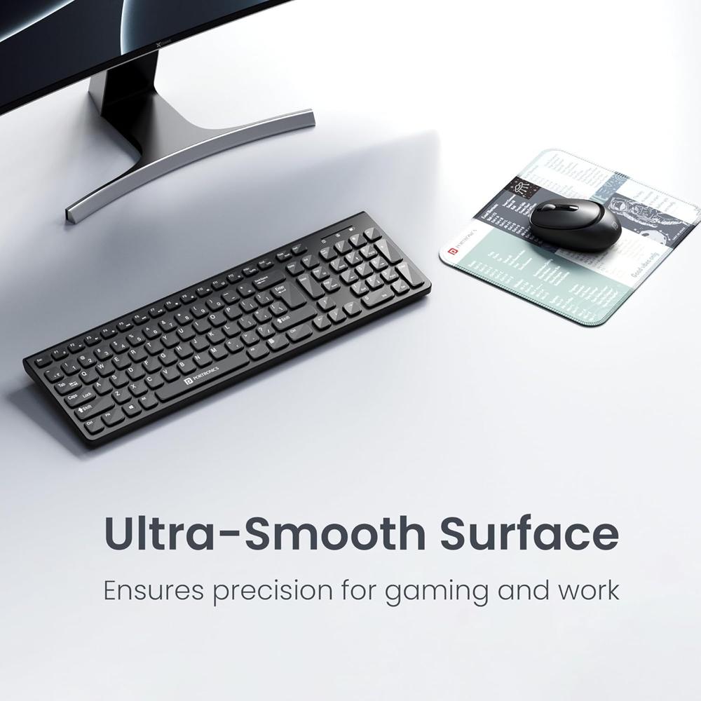 Portronics Comfipad 3 Mouse Pad with Windows Shortcuts Design