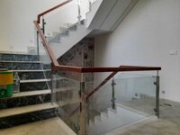 Aluminium Profile Glass Railing - Finishing: Anodized / Powder Coated / Brushed