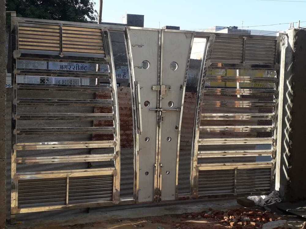 Modern Stainless Steel Hinged Gate