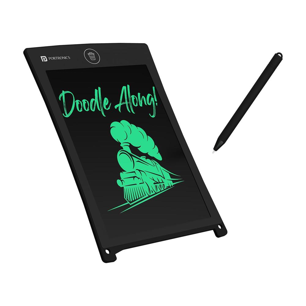 Portronics Portable RuffPad E-Writer 21.59Cm (8.5-inch) LCD with App Support, Stylus Drawing