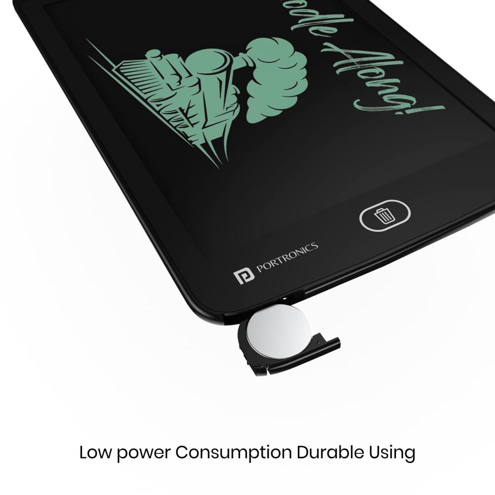 Portronics Portable RuffPad E-Writer 21.59Cm (8.5-inch) LCD with App Support, Stylus Drawing