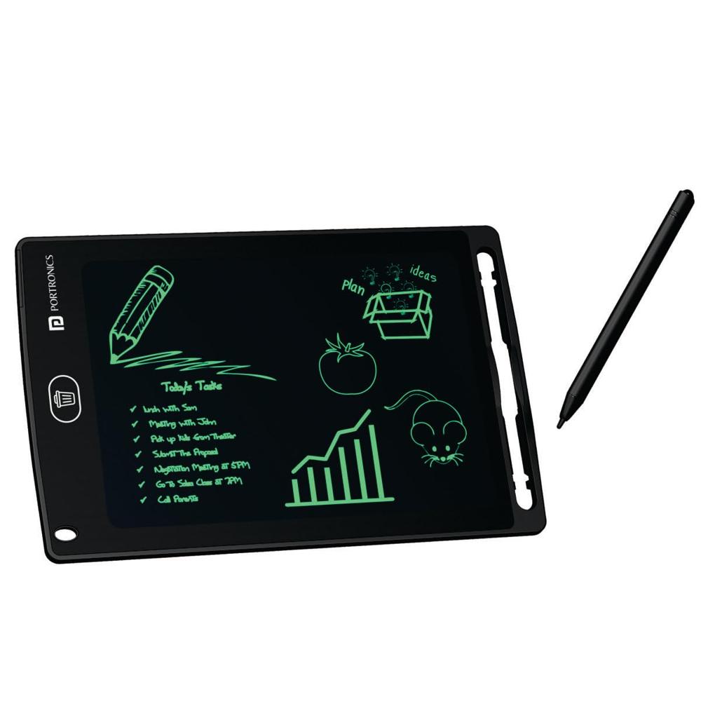 Portronics Ruffpad 8.5E Re-Writable LCD Writing Pad with Screen 21.5cm (8.5-inch) for