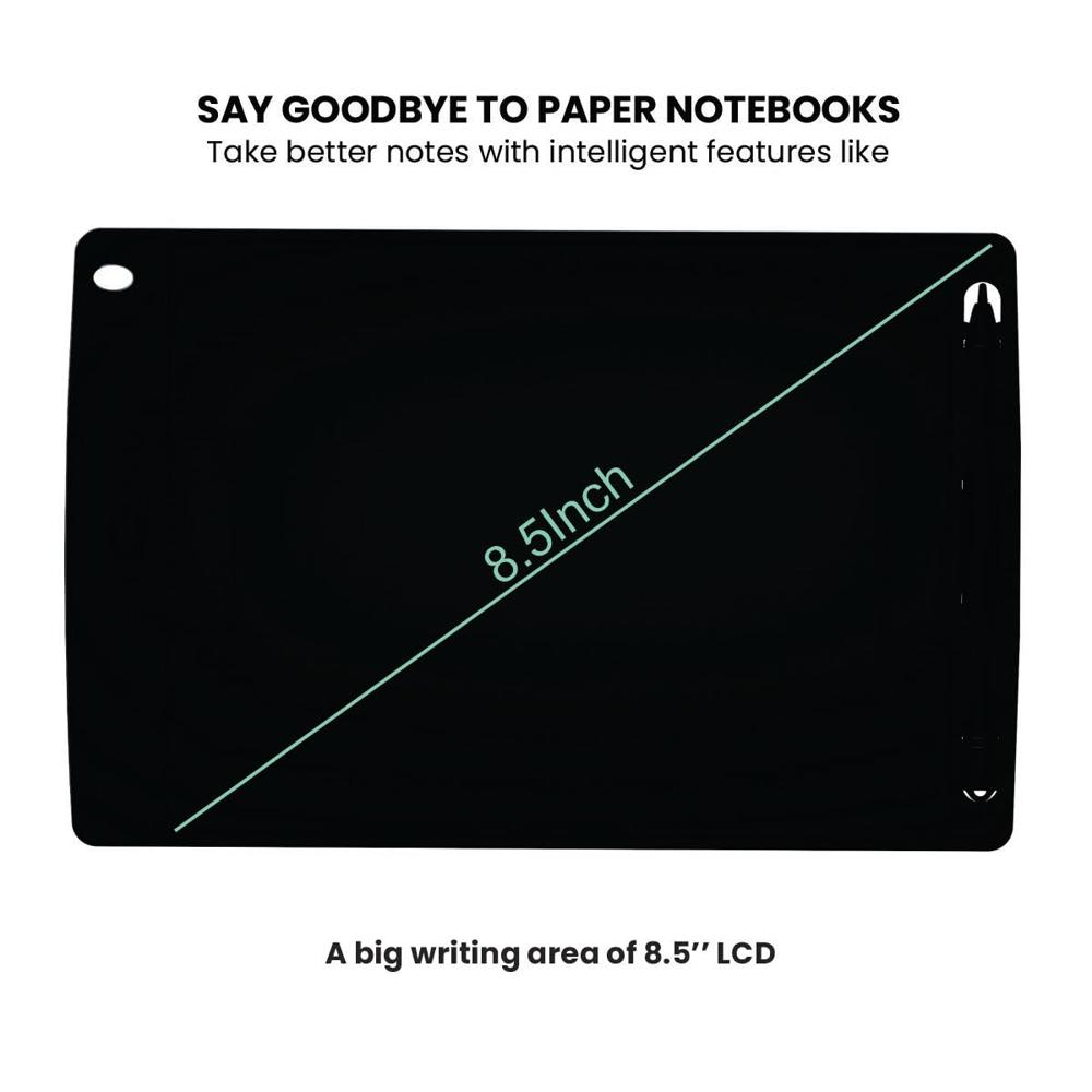 Portronics Ruffpad 8.5E Re-Writable LCD Writing Pad with Screen 21.5cm (8.5-inch) for