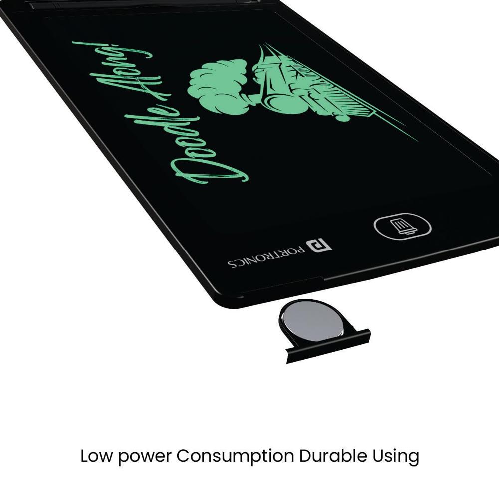 Portronics Ruffpad 8.5E Re-Writable LCD Writing Pad with Screen 21.5cm (8.5-inch) for