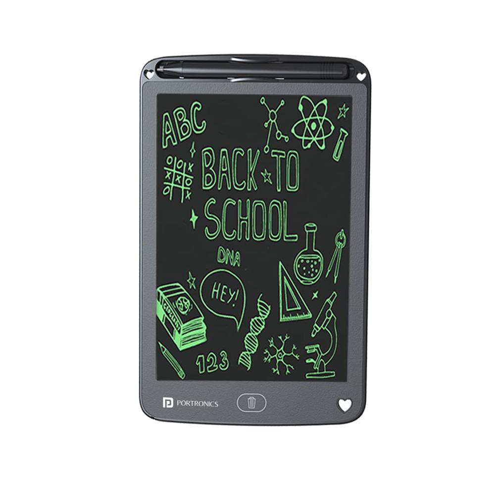 Portronics Ruffpad 12e Re-writable Lcd Writing Pad With 30.4cm (12 Inch) Writing Area, India's First Notepad To Save And - Color: Black