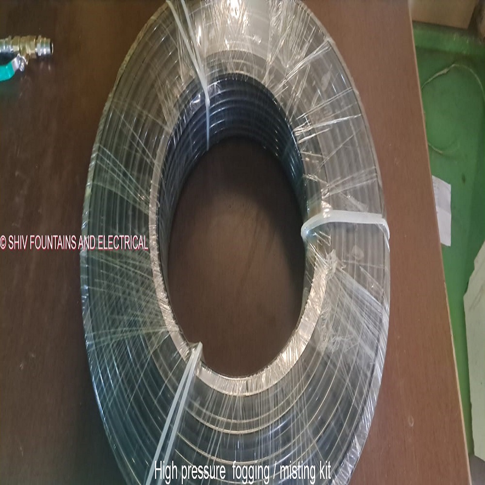 High Pressure Misting System Kit for Cooling | Fogging System with Pump, Motor & Nozzles