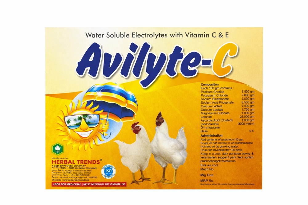 Poultry Electrolyte Powder - Admixture (%): Nil