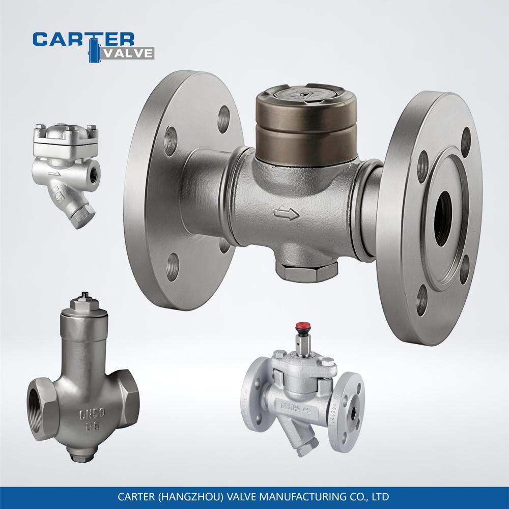 Steam Trap Free Float Trap Inverted Bucket Trap Thermostatic Trap Bellows Trap CF3 Wafer Type Manual Balanced Pressure Steam JIS DIN Valve