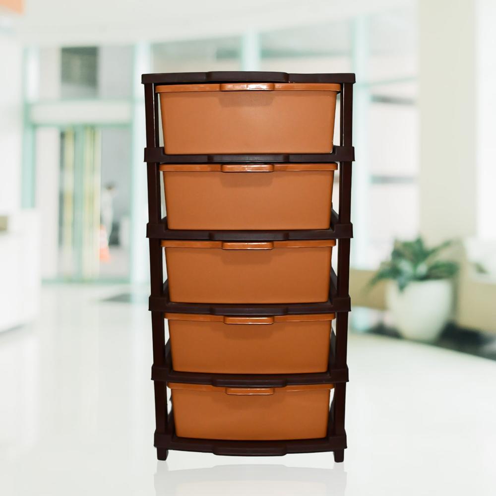 Plastic Premium Home Storage & Organization (5 Layer / 1 Pc) - Color: Mix