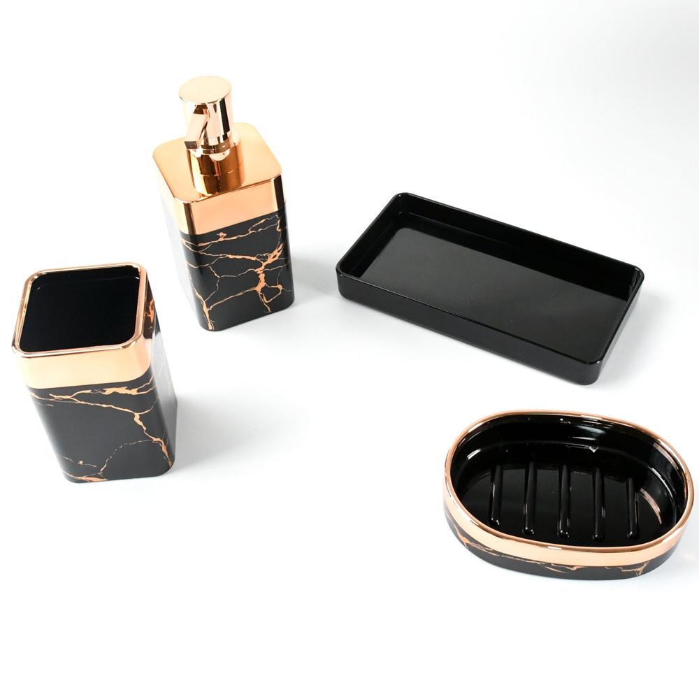 Bathroom Accessories Set (4 Pcs Set) - Color: Mix