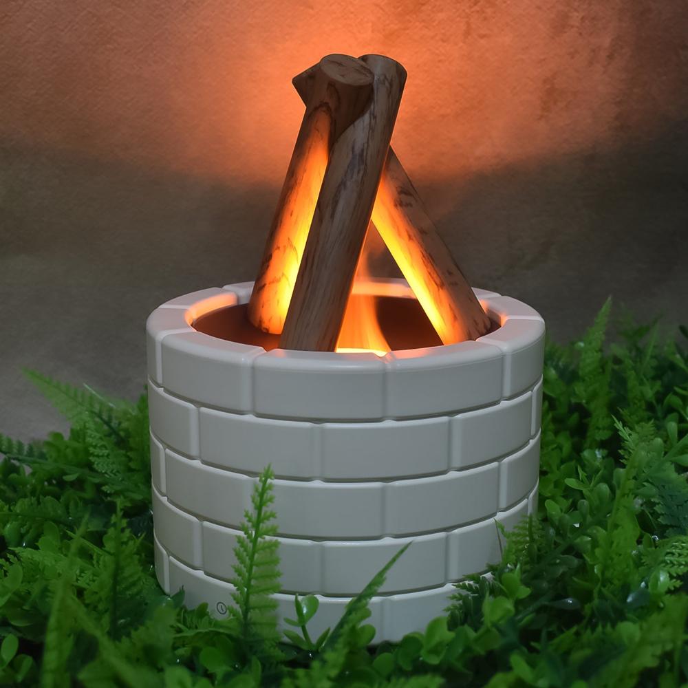 Bonfire Shaped Diffuser Essential Oil Diffuser Multi Function Flame Oil (1 Pc) - Color: Mix