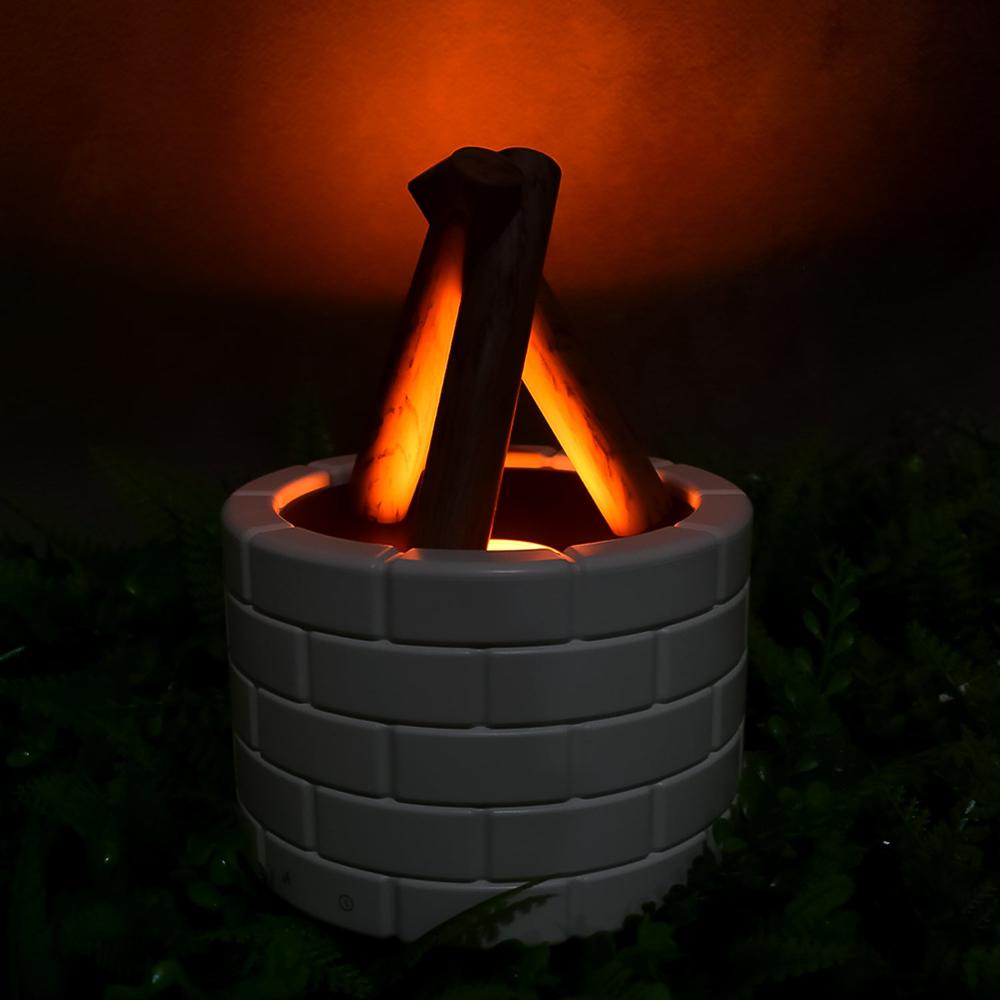 Bonfire Shaped Diffuser Essential Oil Diffuser Multi Function Flame Oil (1 Pc) - Color: Mix