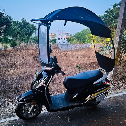 Motorcycle Rain Canopy - Frame Material: Flexible Steel Piping