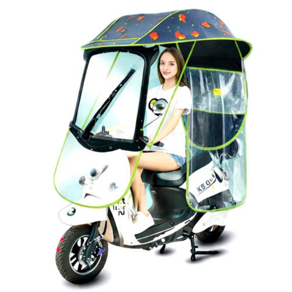 Motogadgets Motorcycle Rain Canopy With Wiper (Thick Acrylic Windshield With Ovc Frame) - Capacity: 1-2 Person