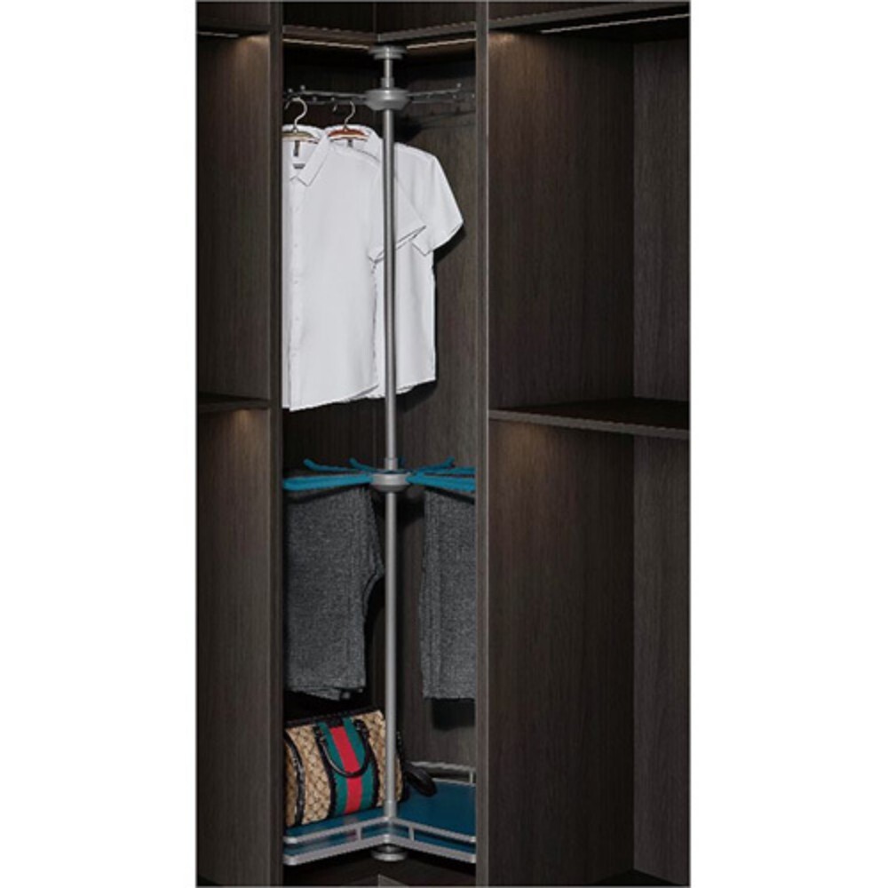 Rotating Corner Hanger - Color: White & Grey