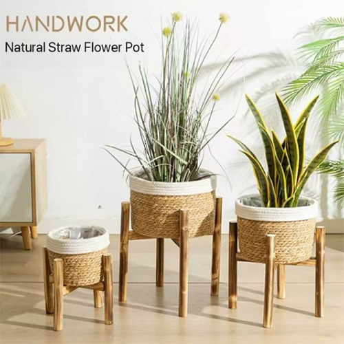 Boho Sytle imported eco-friendly natural Seagrass Indoor Planters