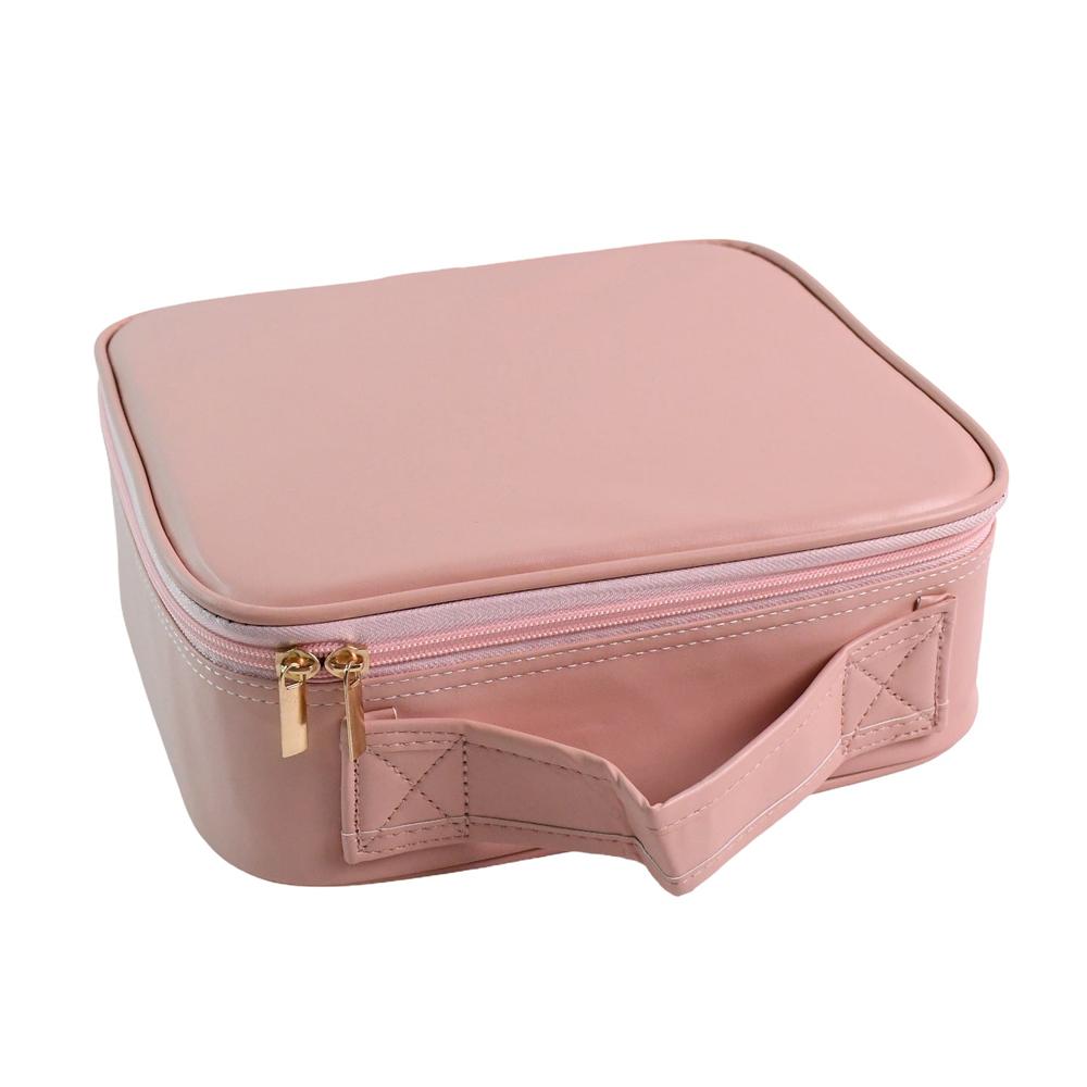 Pink Premium LED Light Makeup Organizer Box (1 Pc)