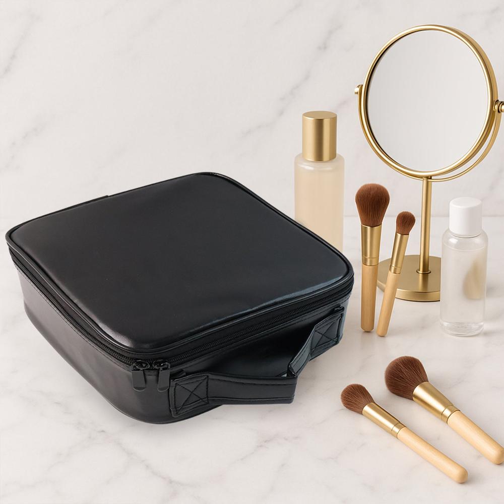 Black Premium LED Light Makeup Organizer Box (1 Pc)