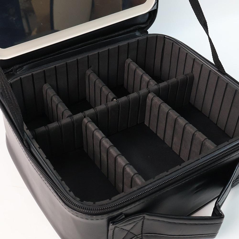 Black Premium LED Light Makeup Organizer Box (1 Pc)