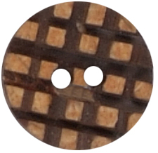 Designer Coconut Button - Brown Coconut Shell, 30mm Size with 2.8mm Holes - Stylish Look, Customizable Designs, Alluring Pattern Finish