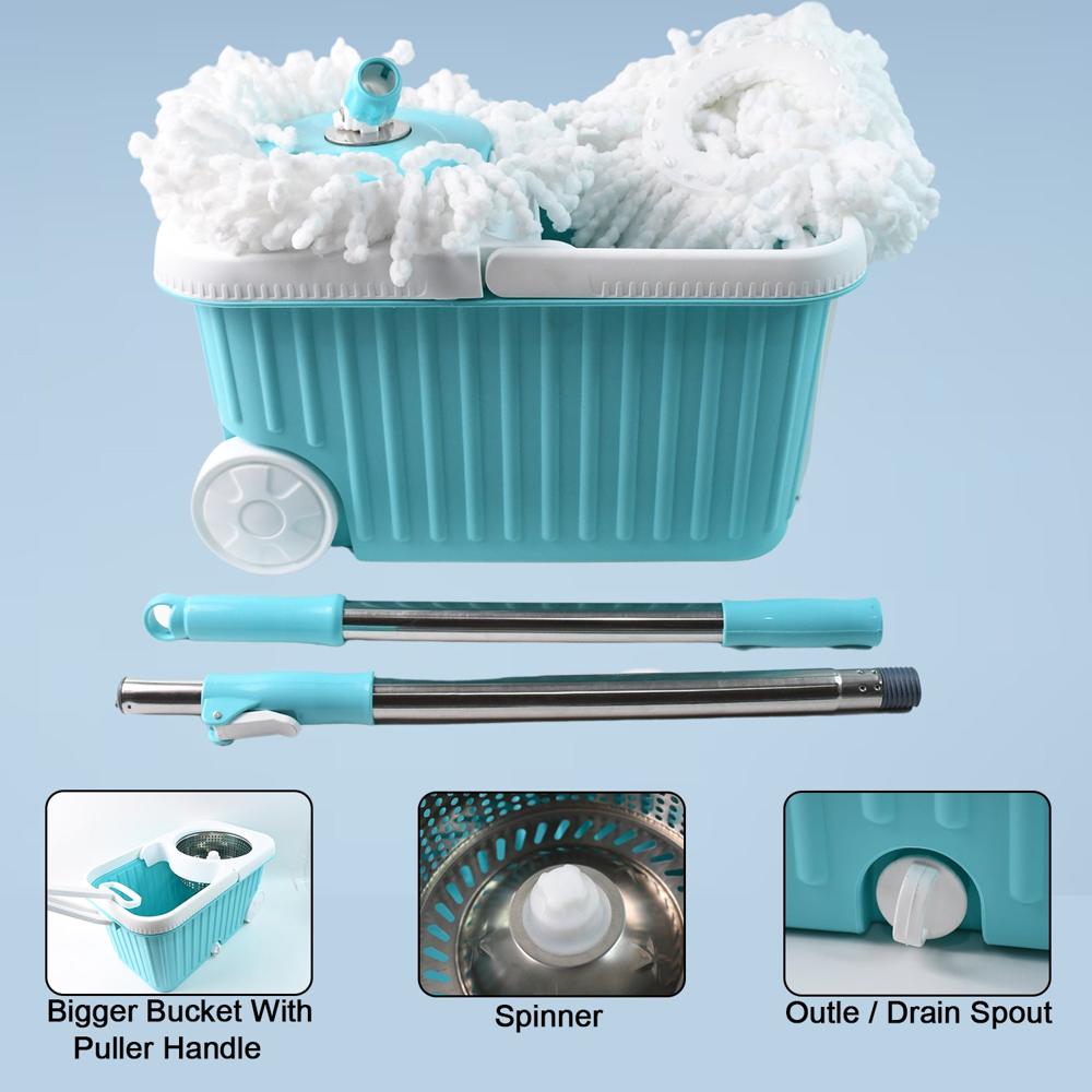 Apex Magic 360 Spin Mop Cleaning System with Stainless Steel Spinner