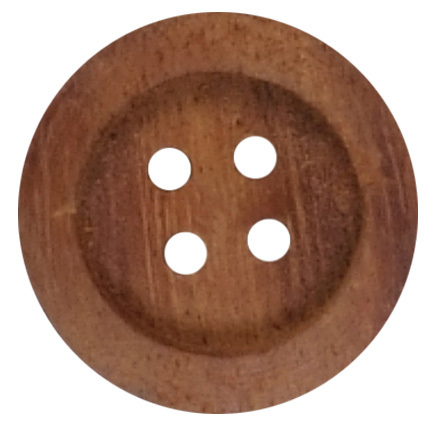 Brown Designer Wooden  C Button