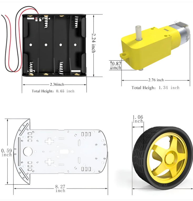 DIY 4-Wheel Smart Car Chassis Kit 