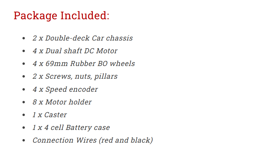DIY 4-Wheel Smart Car Chassis Kit 