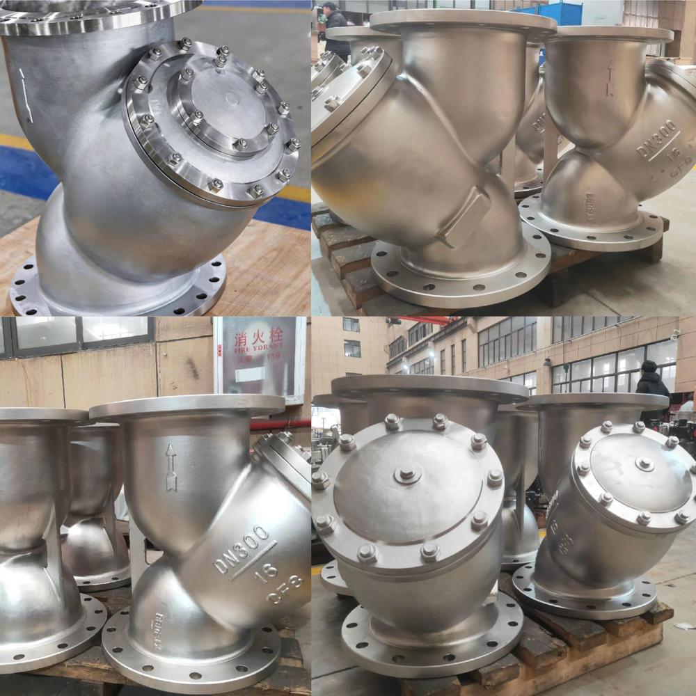 Industrial Pipeline Strainer,Basket-Type,304 Stainless Steel CF8,RF Flanged,ANSI/API Standard,Easy to Clean Filter for Food,Beverage and Pharmaceutical Industry